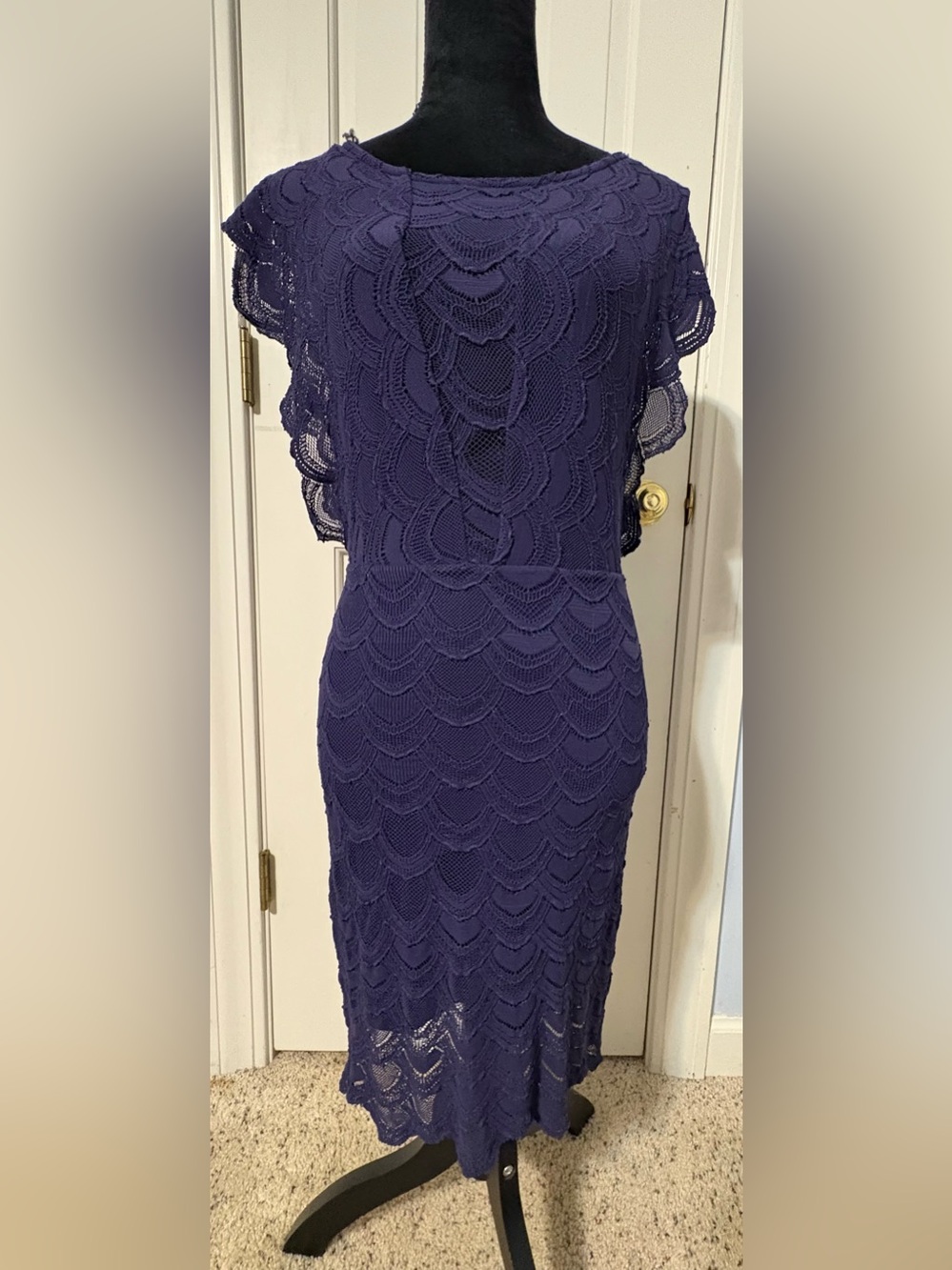 NIGHTCAP Lace/Crochet Sheath Dress